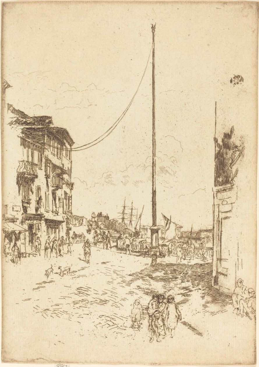 Den lilla masten, 1880. av James Abbott McNeill Whistler