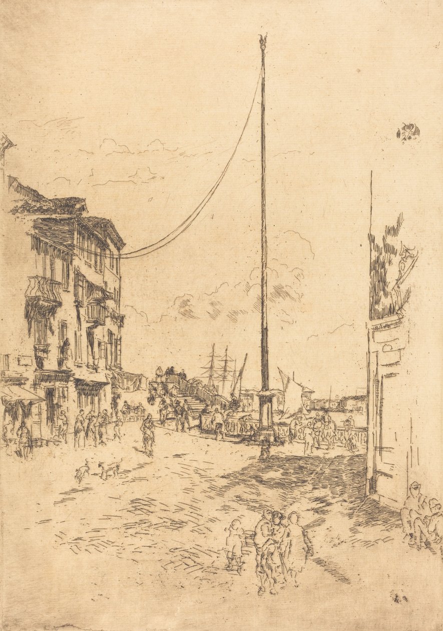 Den lilla masten, 1880. av James Abbott McNeill Whistler