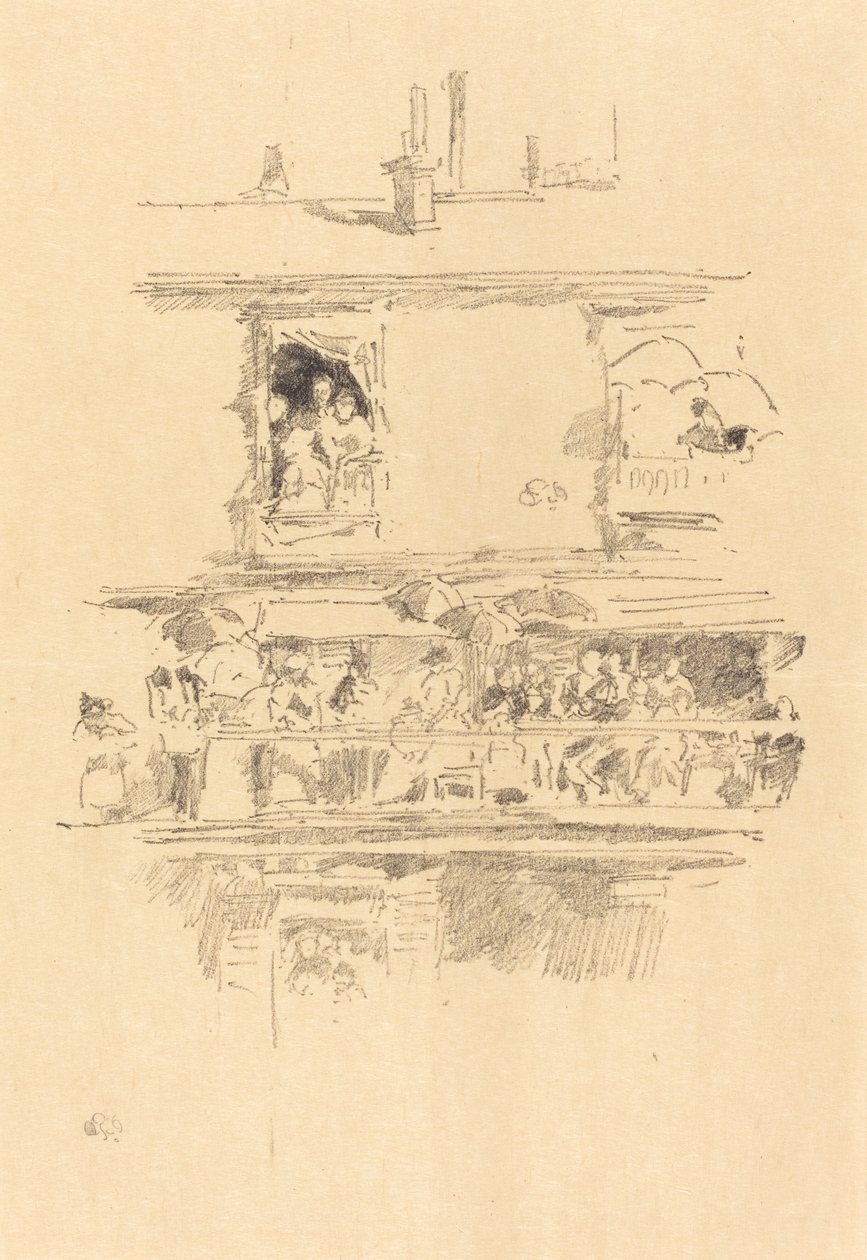 Den långa balkongen, 1894. av James Abbott McNeill Whistler