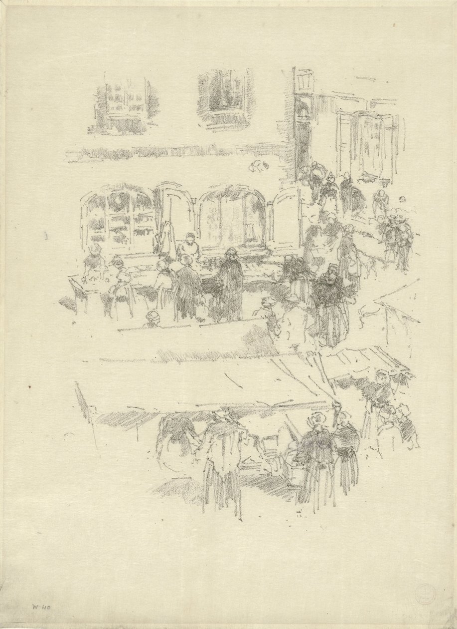 Marknadsplatsen, Vitre av James Abbott McNeill Whistler