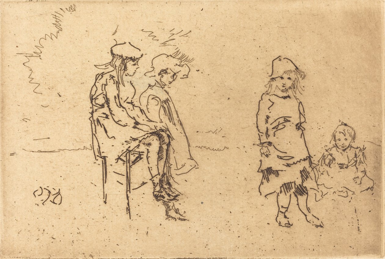 Menpes-barnen, ca. 18841886. av James Abbott McNeill Whistler
