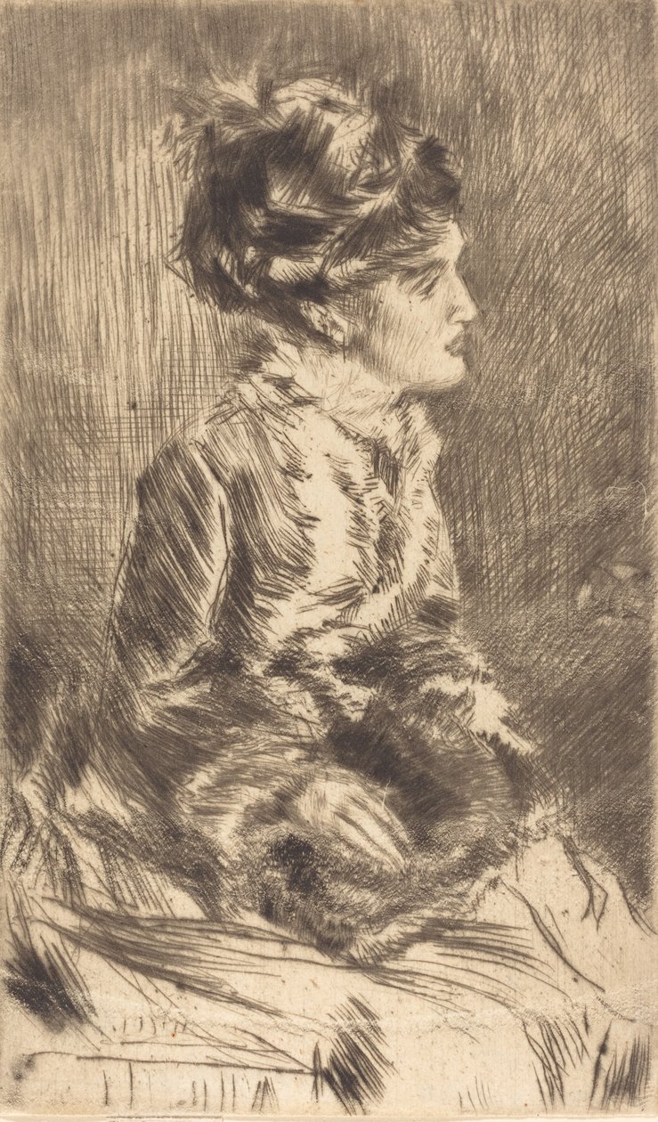 The Muff, c. 1873. av James Abbott McNeill Whistler