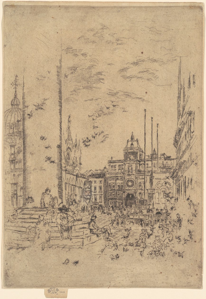 Piazzetta, 1879-1880. av James Abbott McNeill Whistler