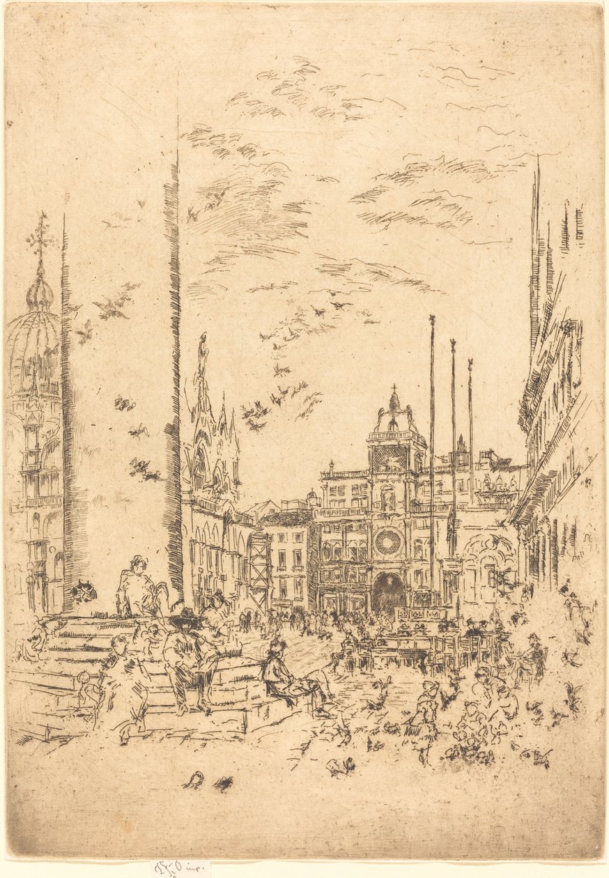 Piazzetta, 1880. av James Abbott McNeill Whistler