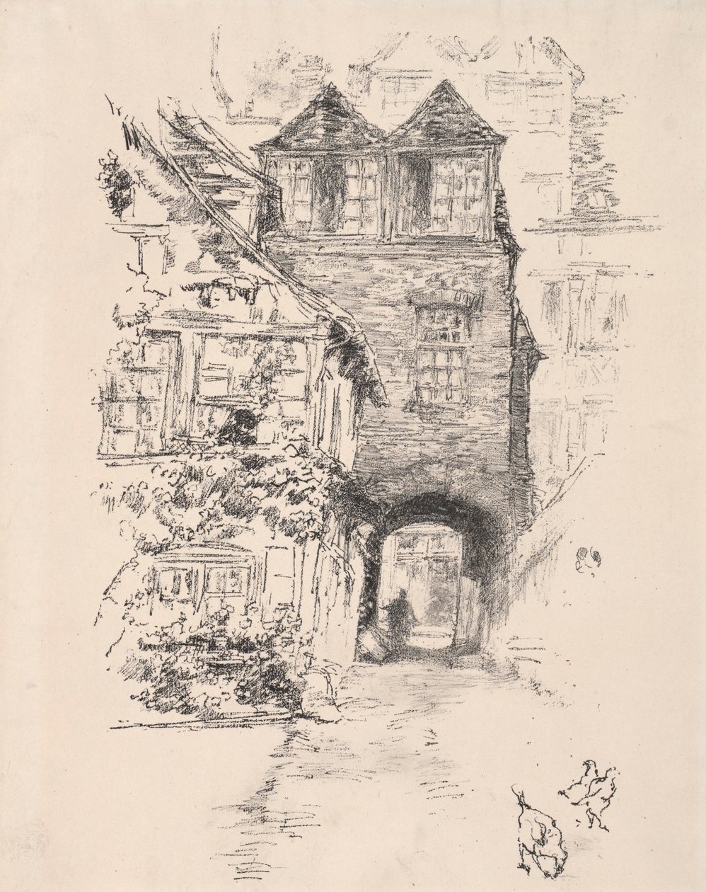 Prästhuset, Rouen, 1894. av James Abbott McNeill Whistler