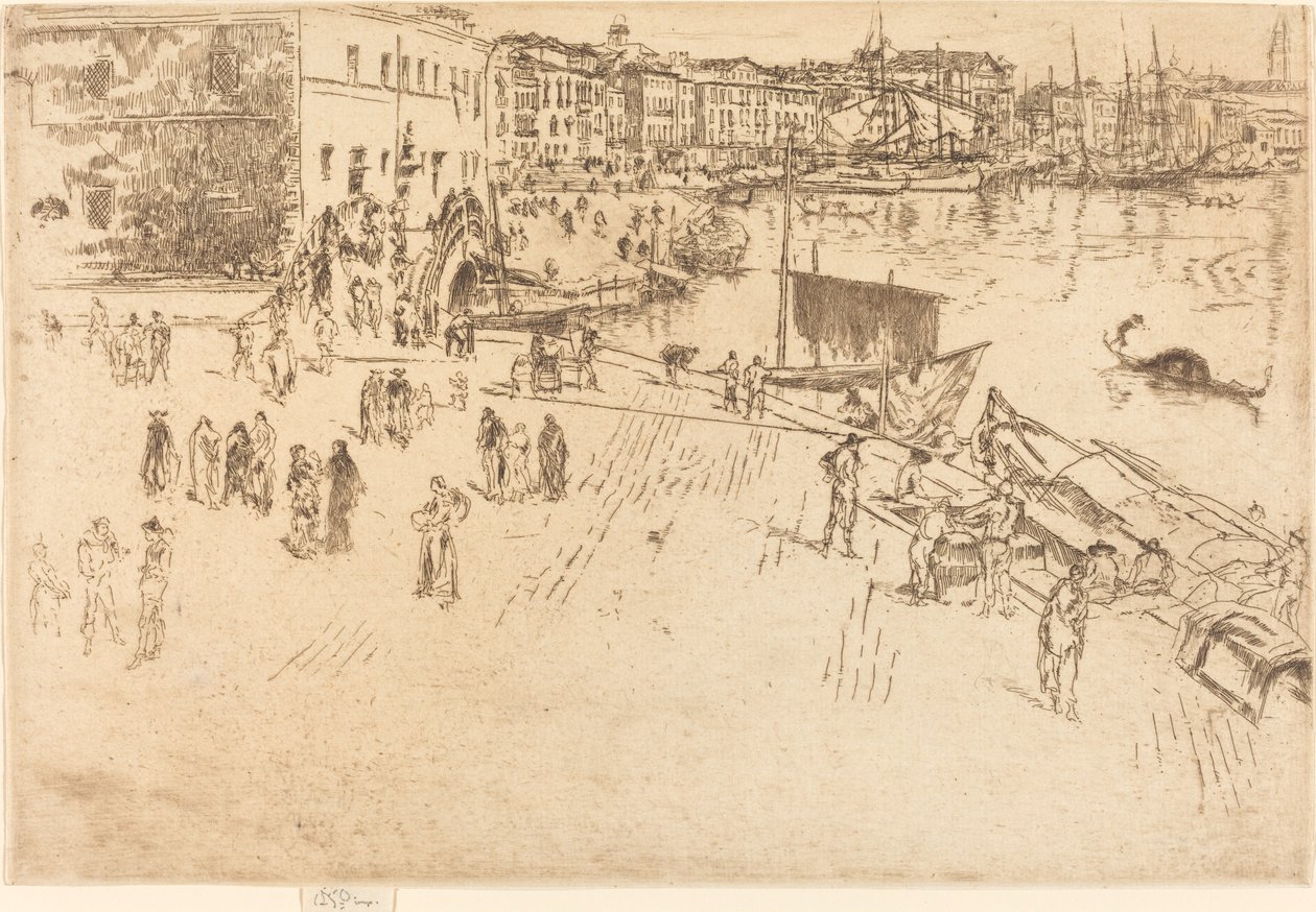 The Riva, No.I, 18791880. av James Abbott McNeill Whistler