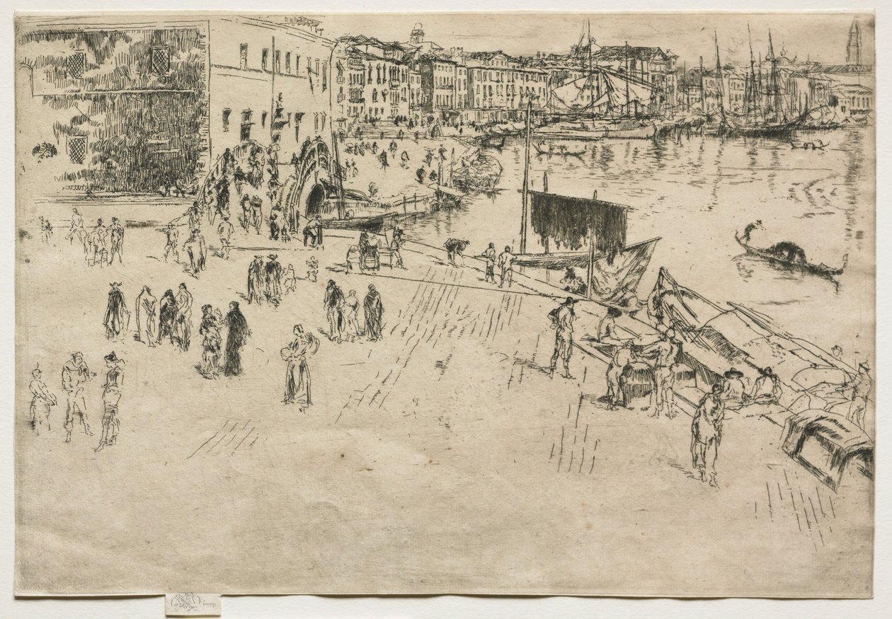 The Riva, nr 1, 1880. av James Abbott McNeill Whistler
