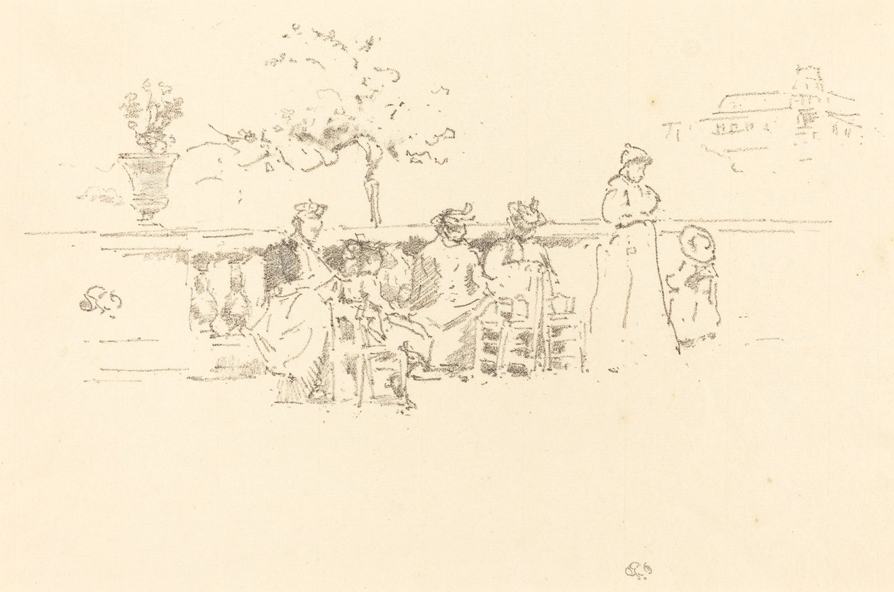 The Terrace, Luxemburg, 1894. av James Abbott McNeill Whistler
