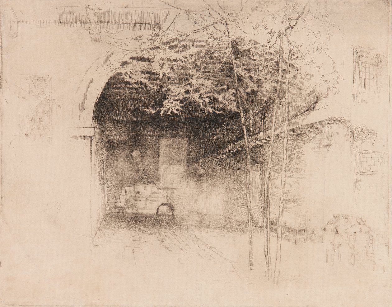 Färja, 1879-1880. av James Abbott McNeill Whistler