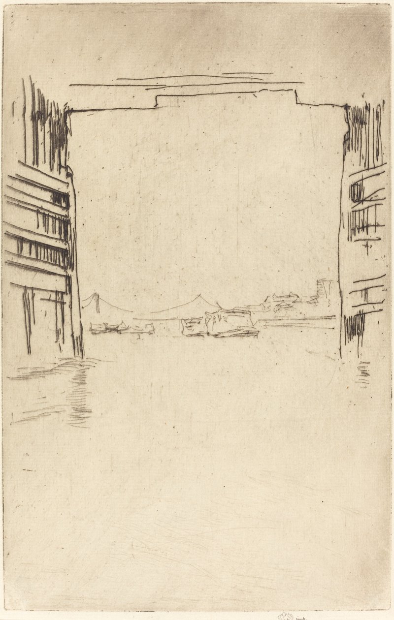 Under Old Battersea Bridge, 1879. av James Abbott McNeill Whistler