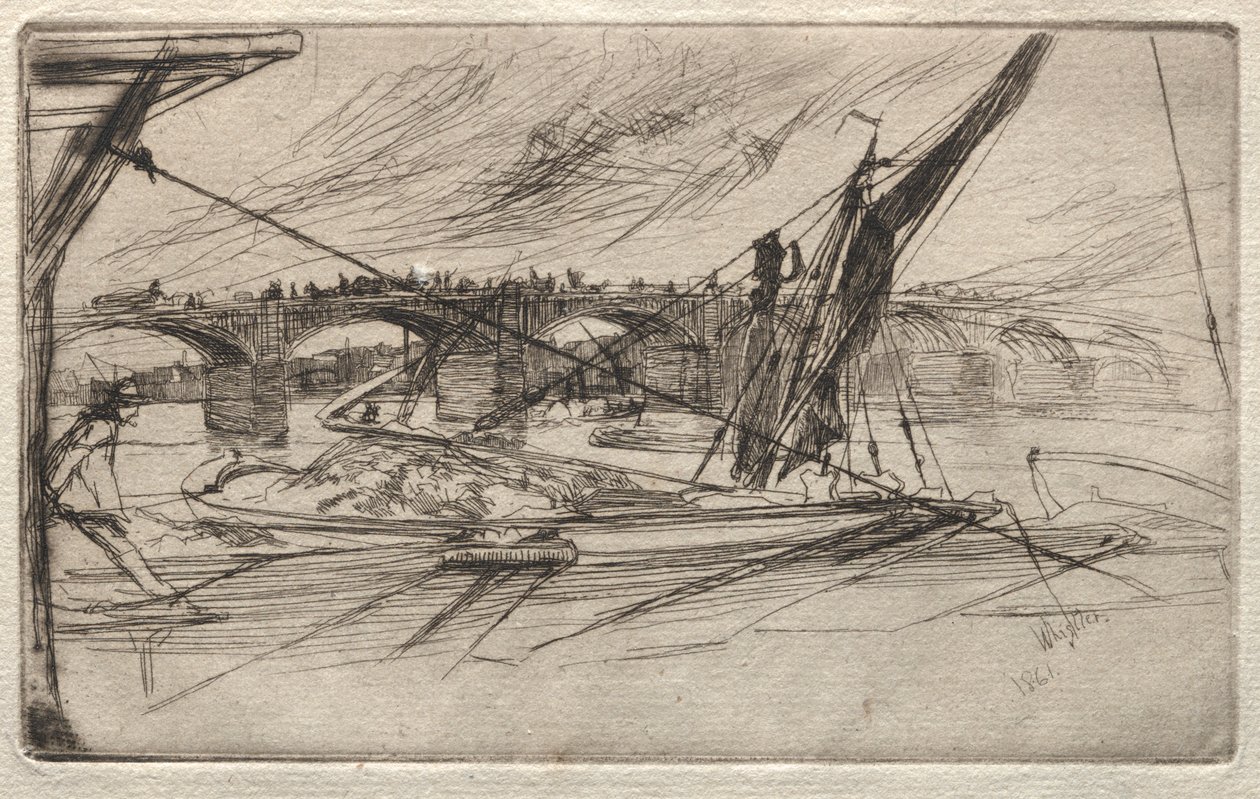 Vauxhall Bridge, 1861. av James Abbott McNeill Whistler
