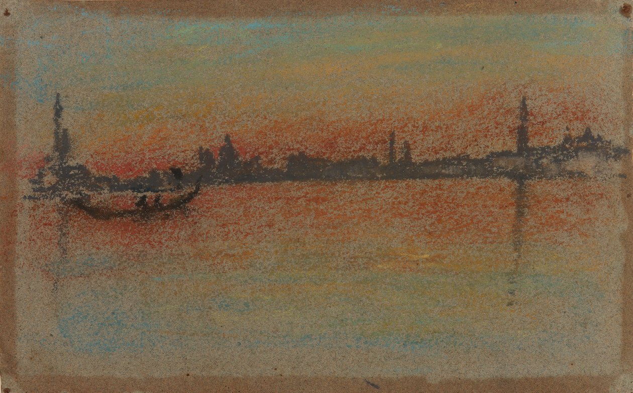Venedig: Solnedgång vid hamnen, 1880. av James Abbott McNeill Whistler