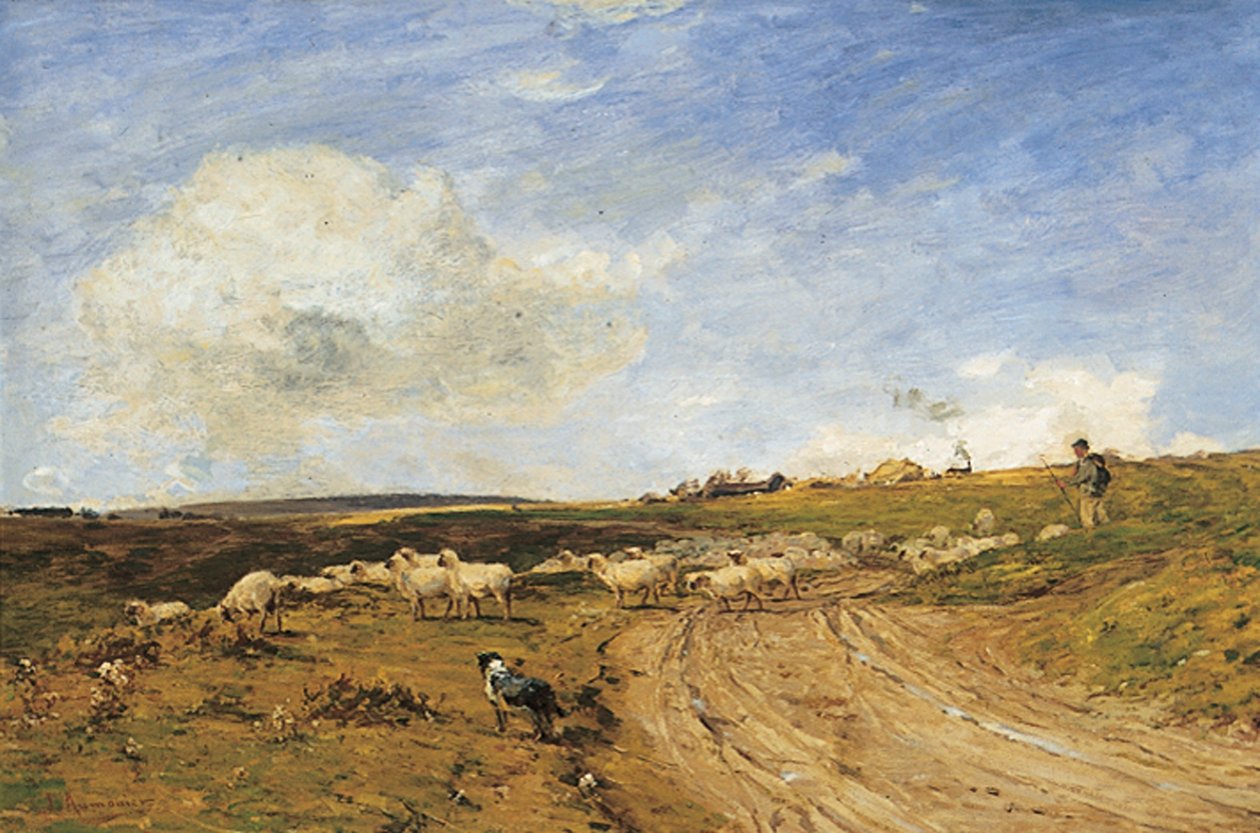 A Breezy Day (olja på duk) av James Aumonier