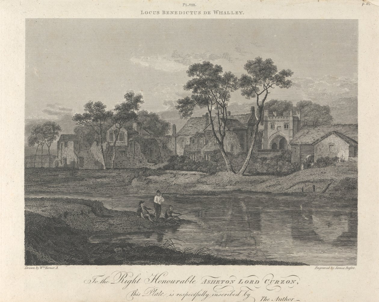 Whalley Abbey (närmare vy) av James Basire