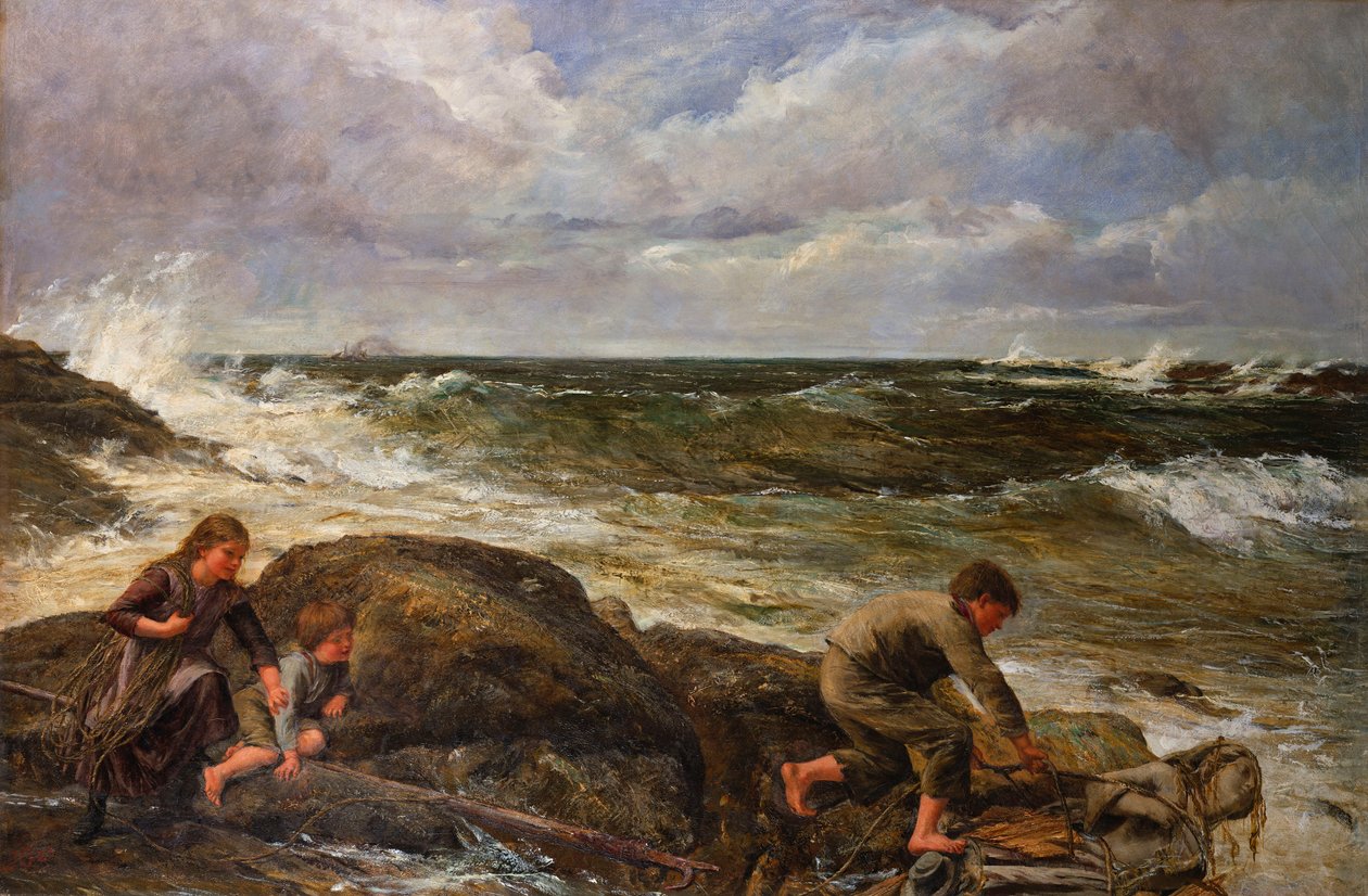 Att fånga en sjöjungfru, 1883 av James Clarke Hook