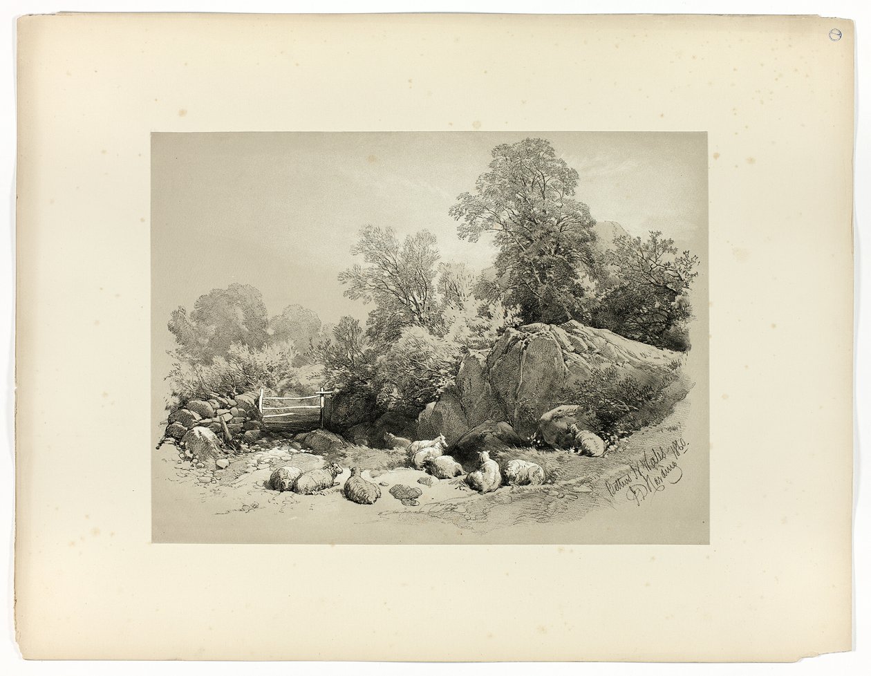 Bettws, N. Wales, från Picturesque Selections av James Duffield Harding
