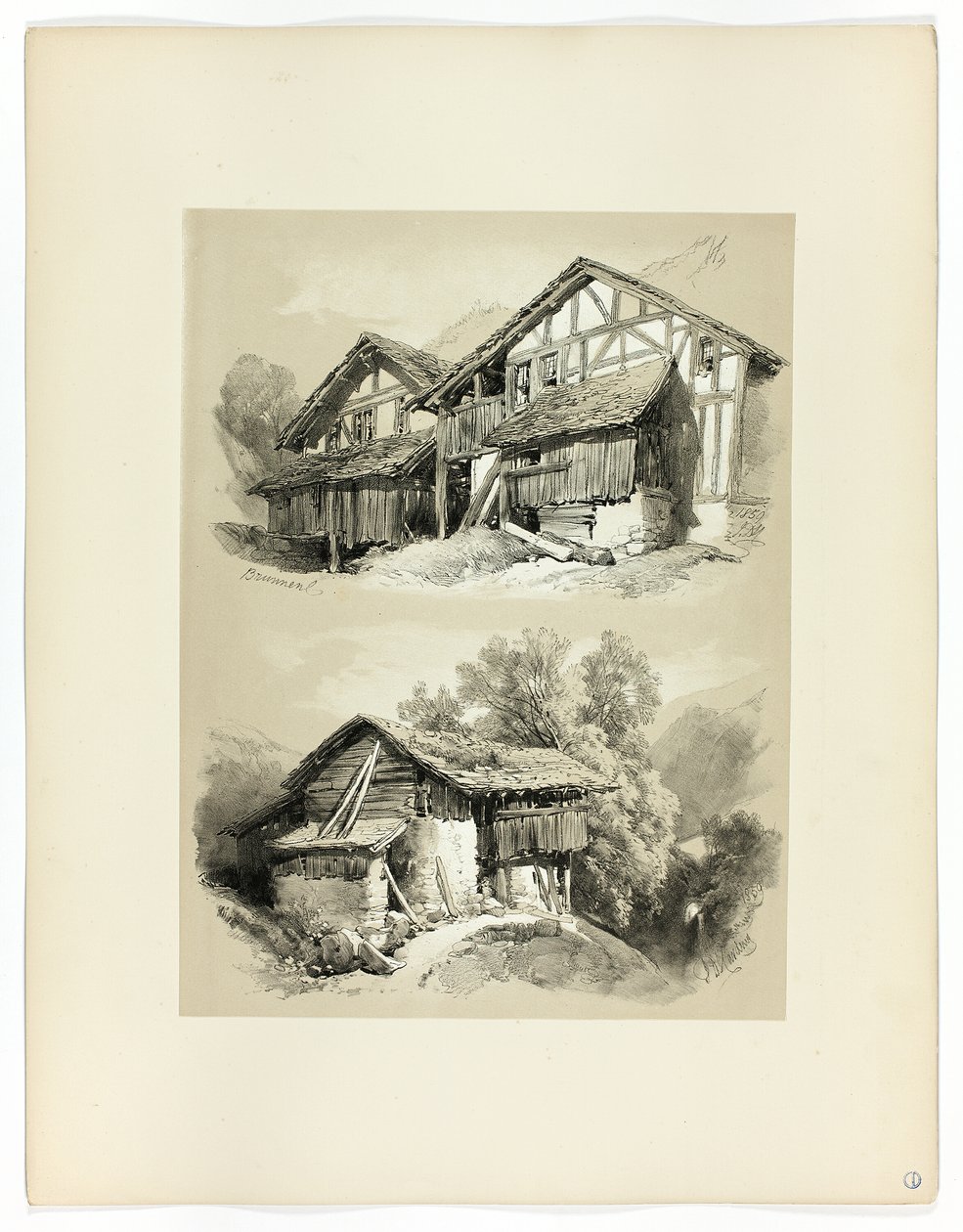 Brunnen, från Picturesque Selections av James Duffield Harding