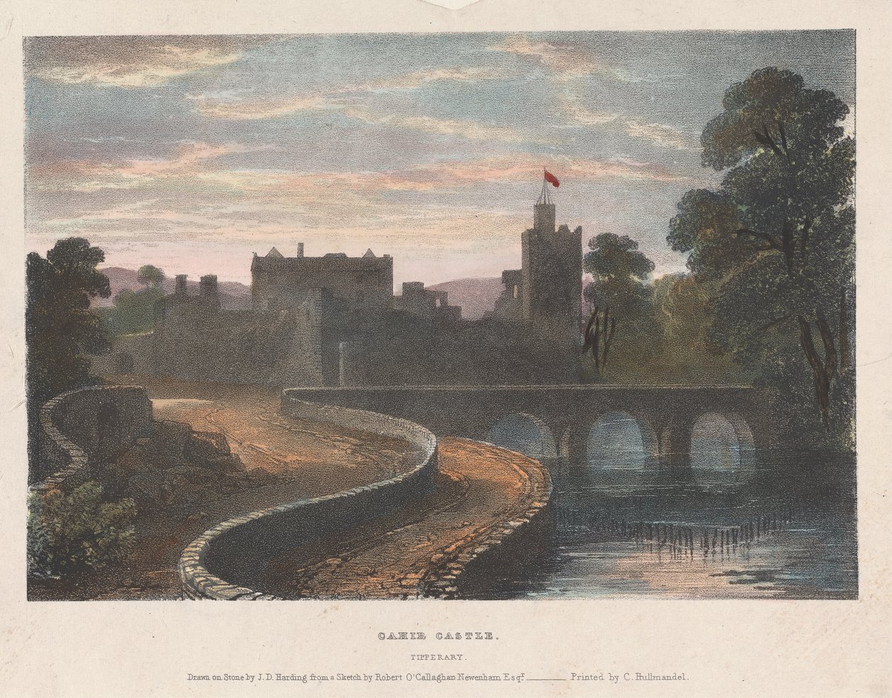 Cahir slott av James Duffield Harding