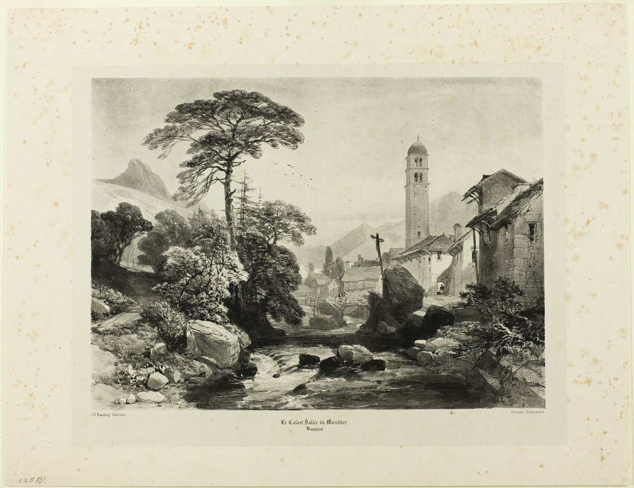 Le Casset; Vallee du Monetier av James Duffield Harding
