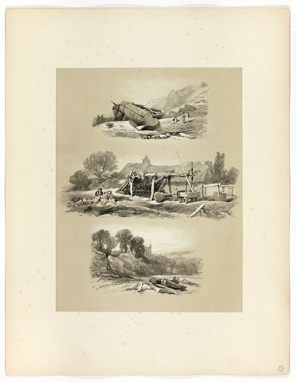 Mumbles, från Picturesque Selections av James Duffield Harding