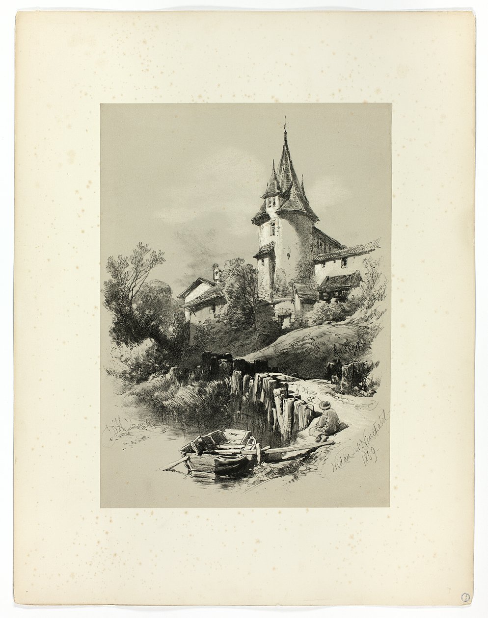 Nidan W. Neuchatel, från Picturesque Selections av James Duffield Harding