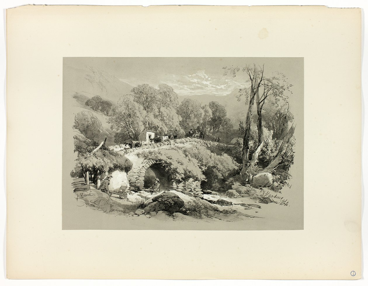 South Brent, Devon, från Picturesque Selections av James Duffield Harding