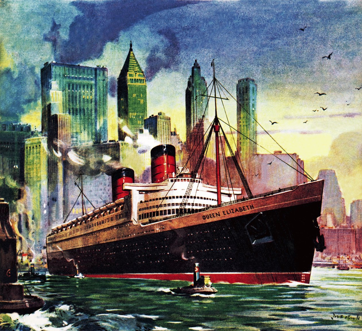 RMS Drottning Elizabeth av James Edwin McConnell