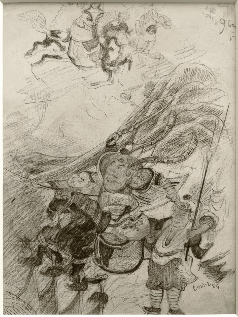 Chinoiserie (kinesiska krigare) av James Sidney Ensor