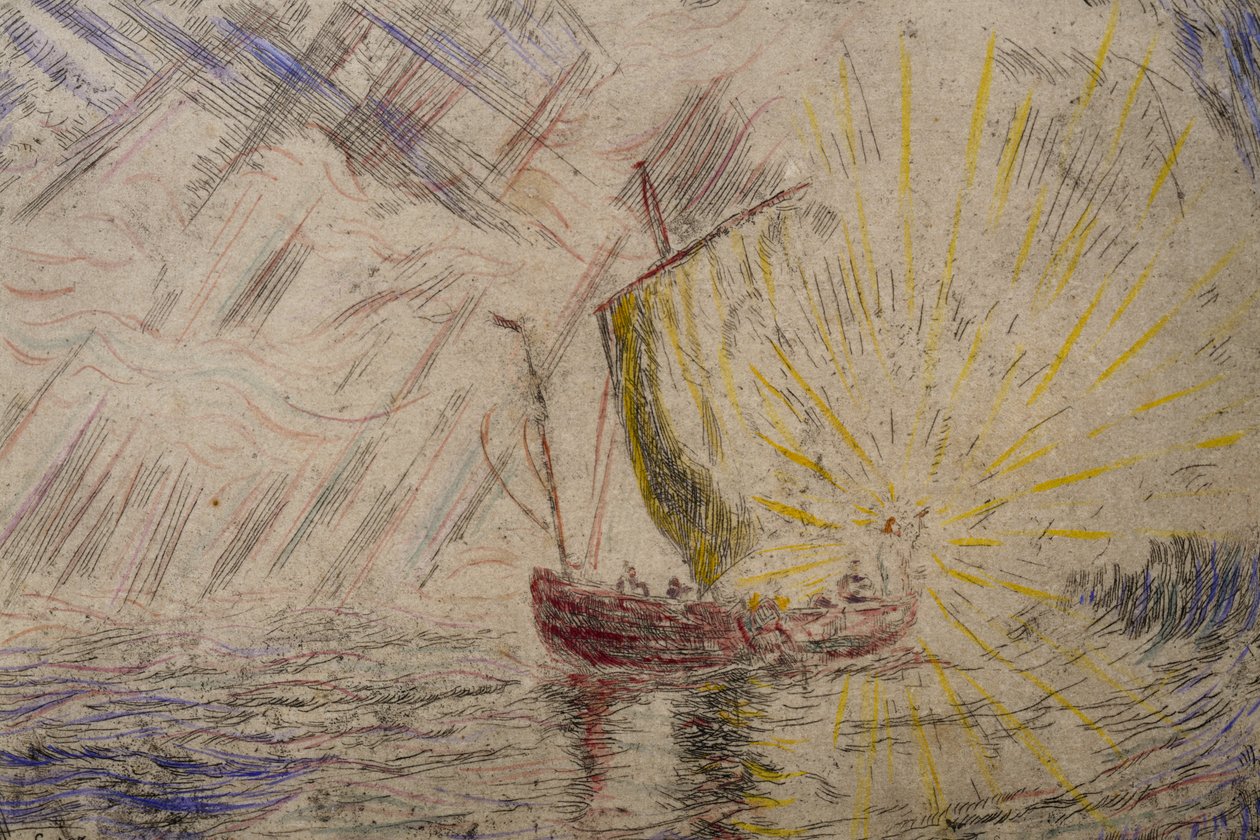 Kristus stillar stormen av James Ensor