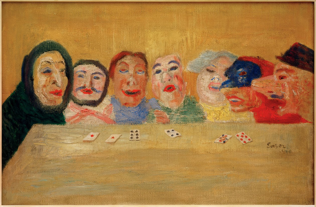 Kortspelsmasker av James Sidney Ensor