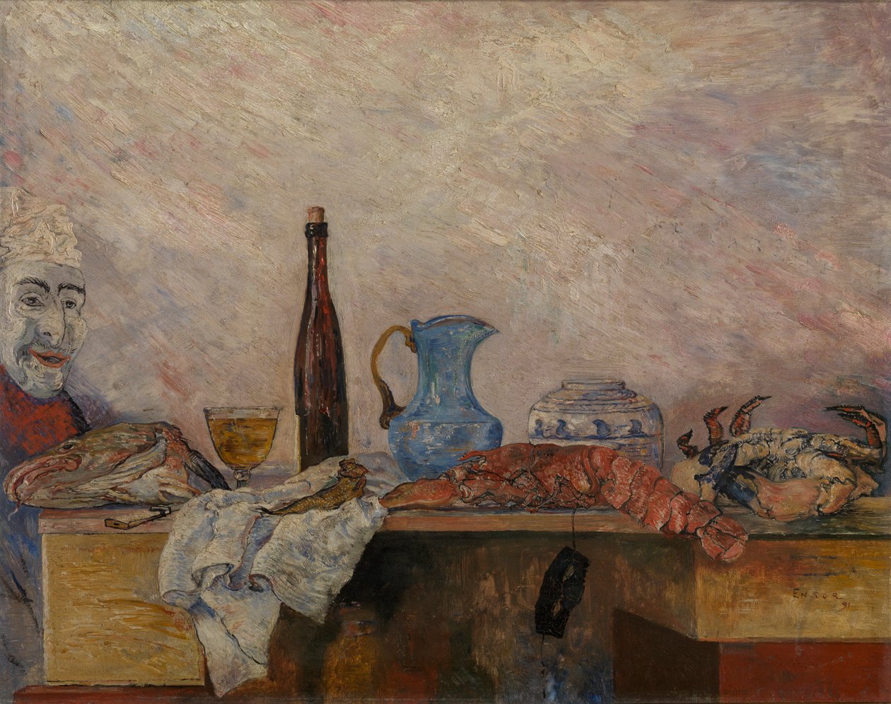Mask och kräftdjur av James Ensor