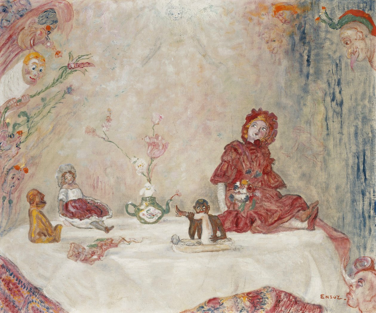 Masker och dockor; Masques et Poupes av James Ensor