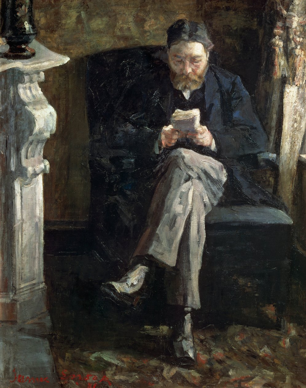 Porträtt av konstnärens far av James Ensor