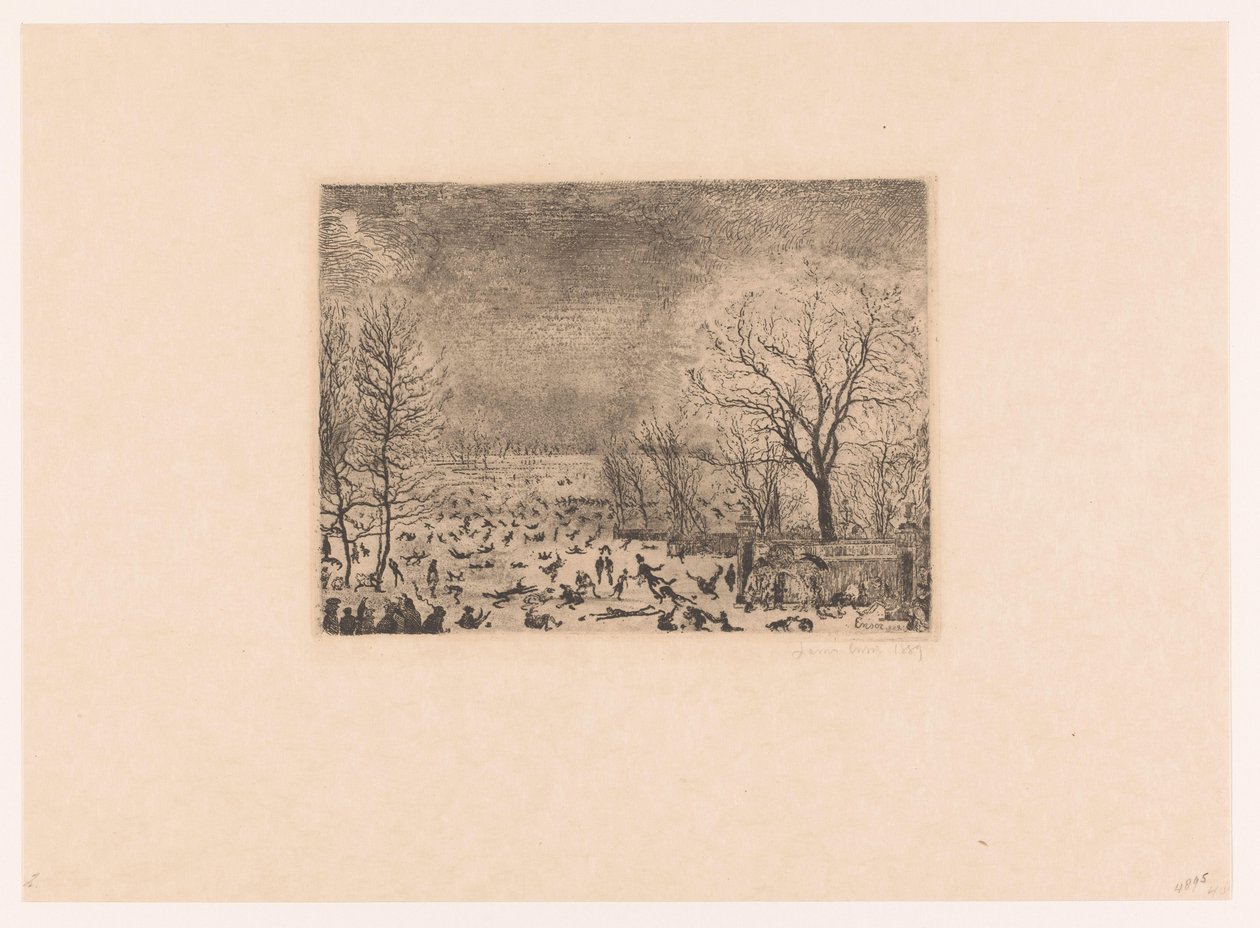 skridskoåkare Les patineurs av James Ensor
