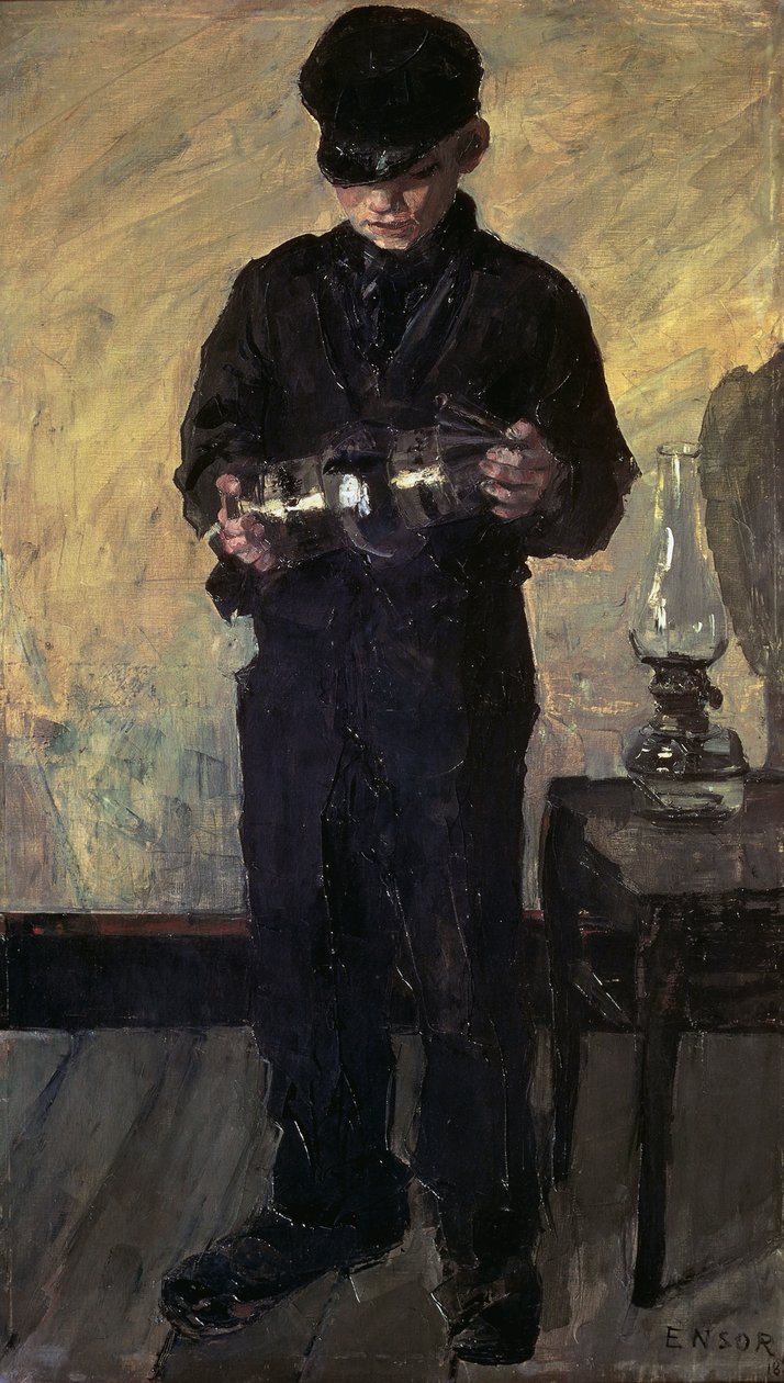 The Lamp-boy (Lamptändaren) av James Ensor