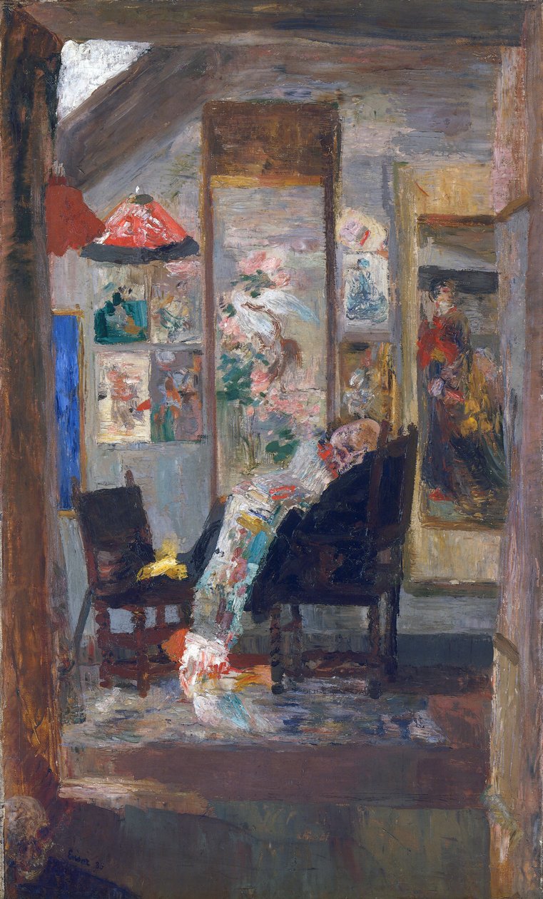 skelett med kinoserier runt av James Ensor