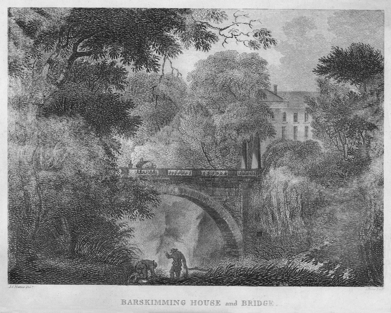 Barskimming House and Bridge, 1804 av James Fittler