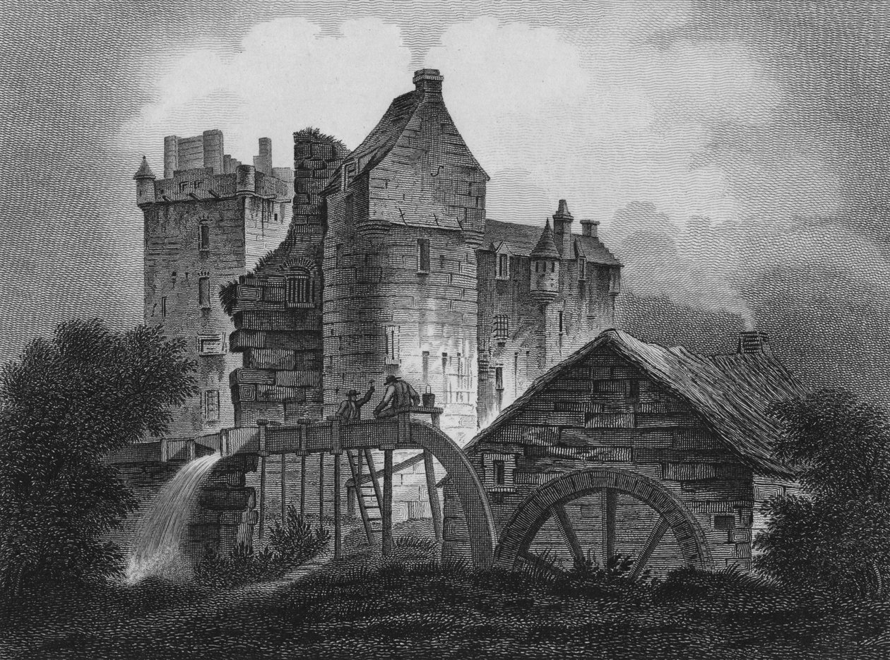 Elcho slott, 1803. av James Fittler