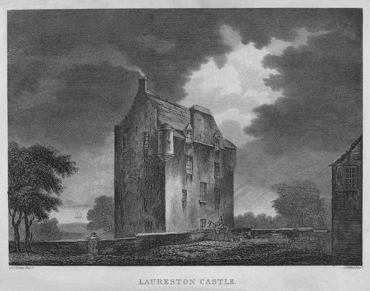Laureston Castle, 1804 av James Fittler