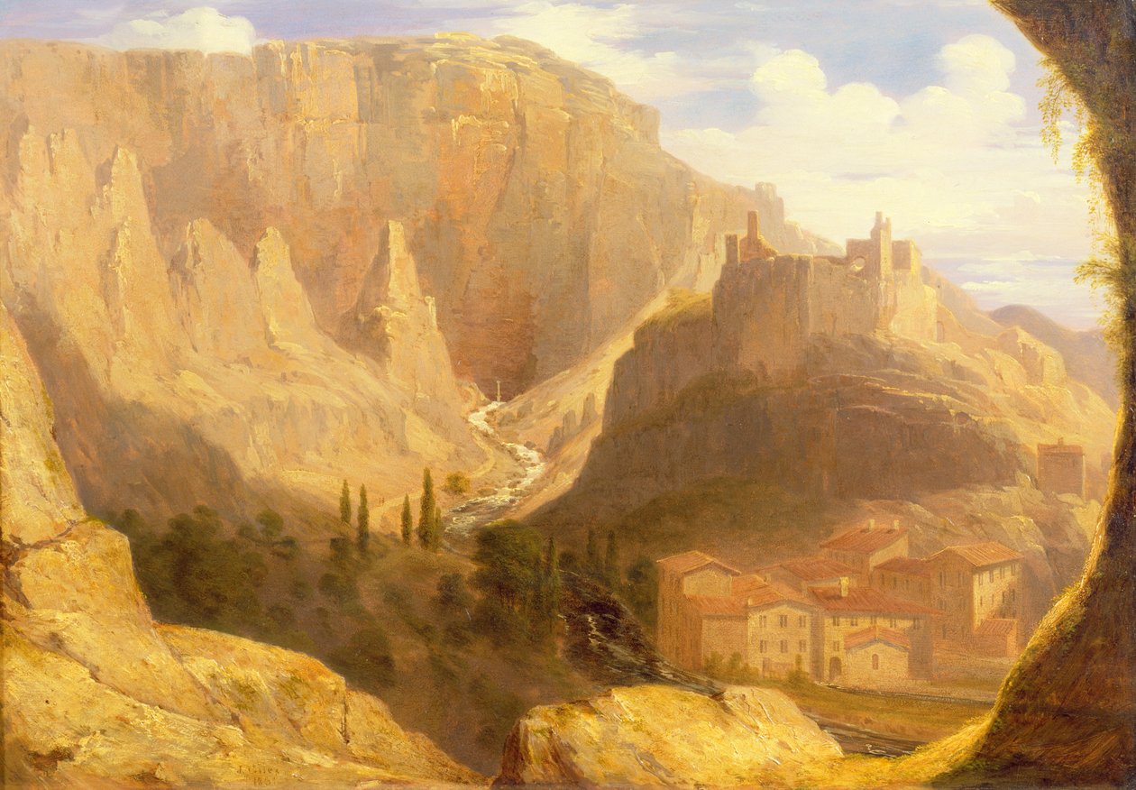 Hill Town i Italien, 1831 av James Giles