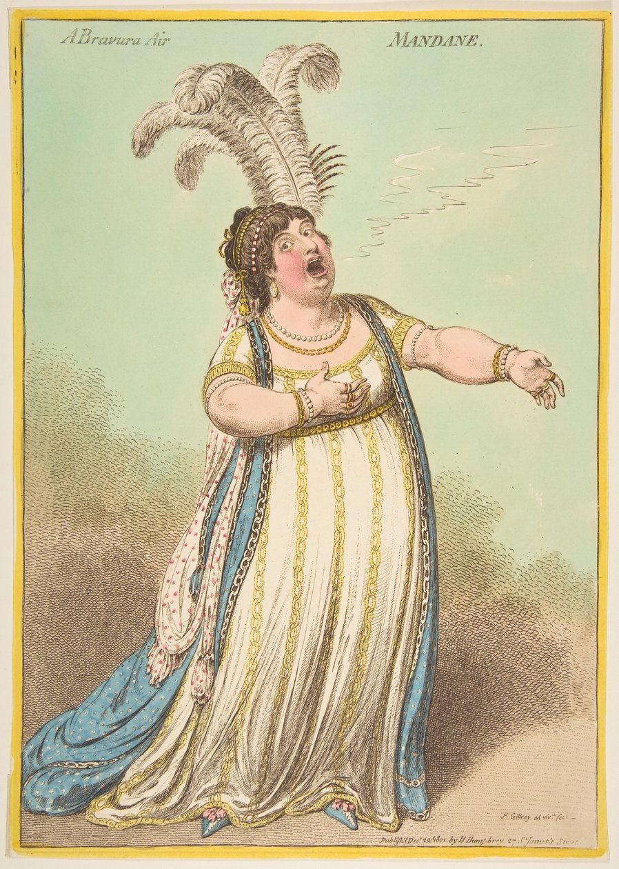 En Bravura Air. Mandane den 22 december 1801. av James Gillray