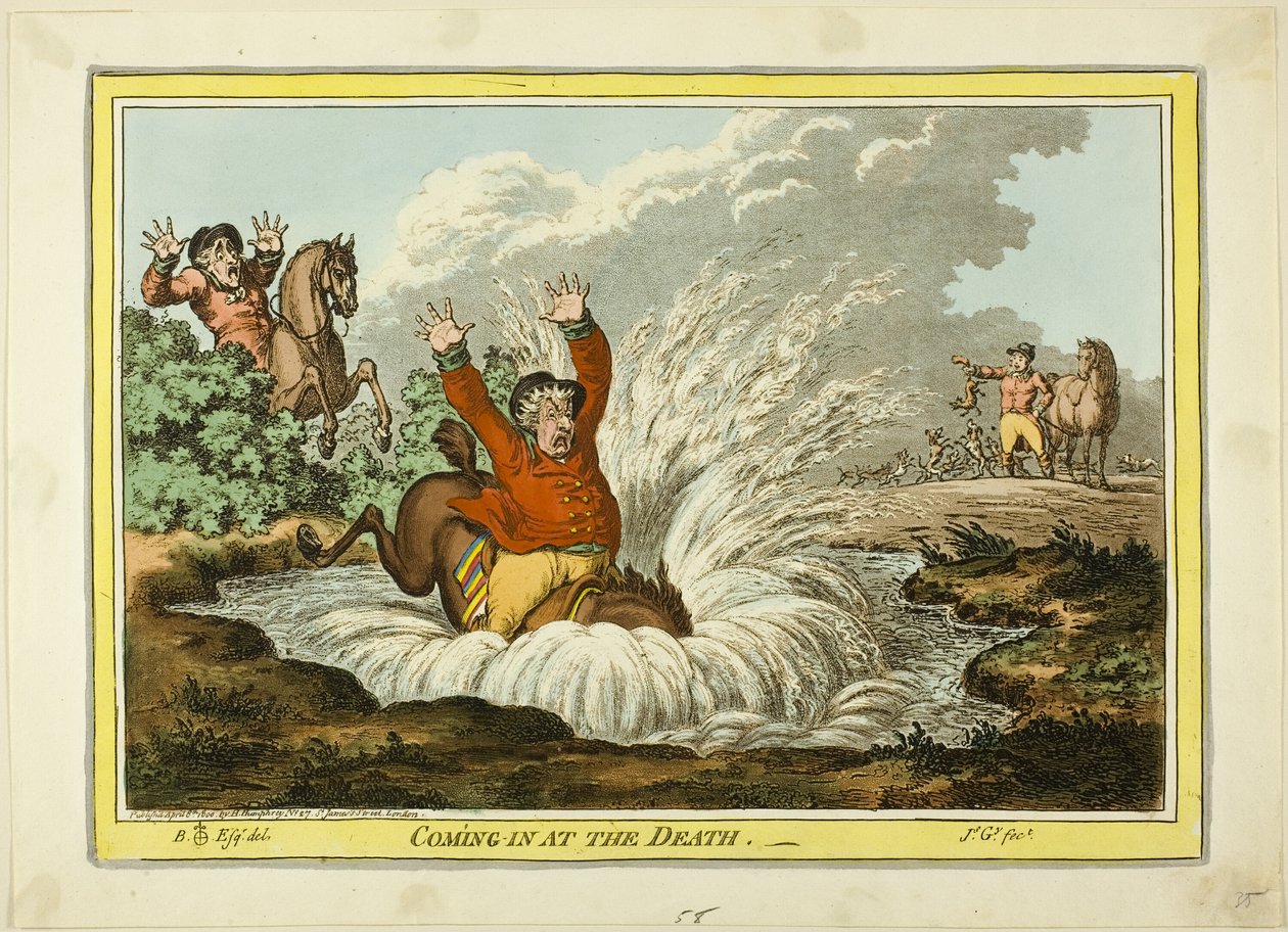 Kommer in vid döden av James Gillray