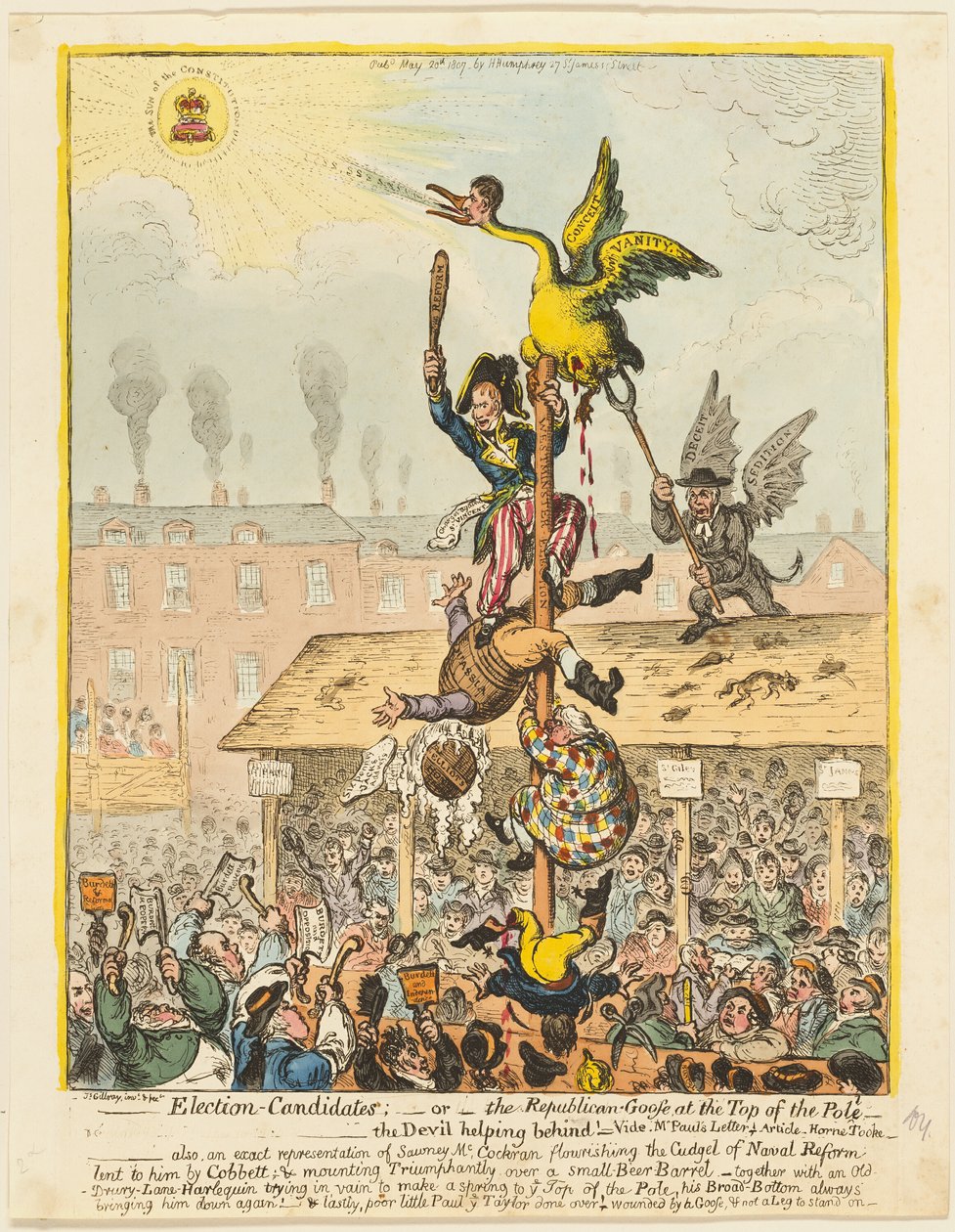 Kandidater till valet av James Gillray