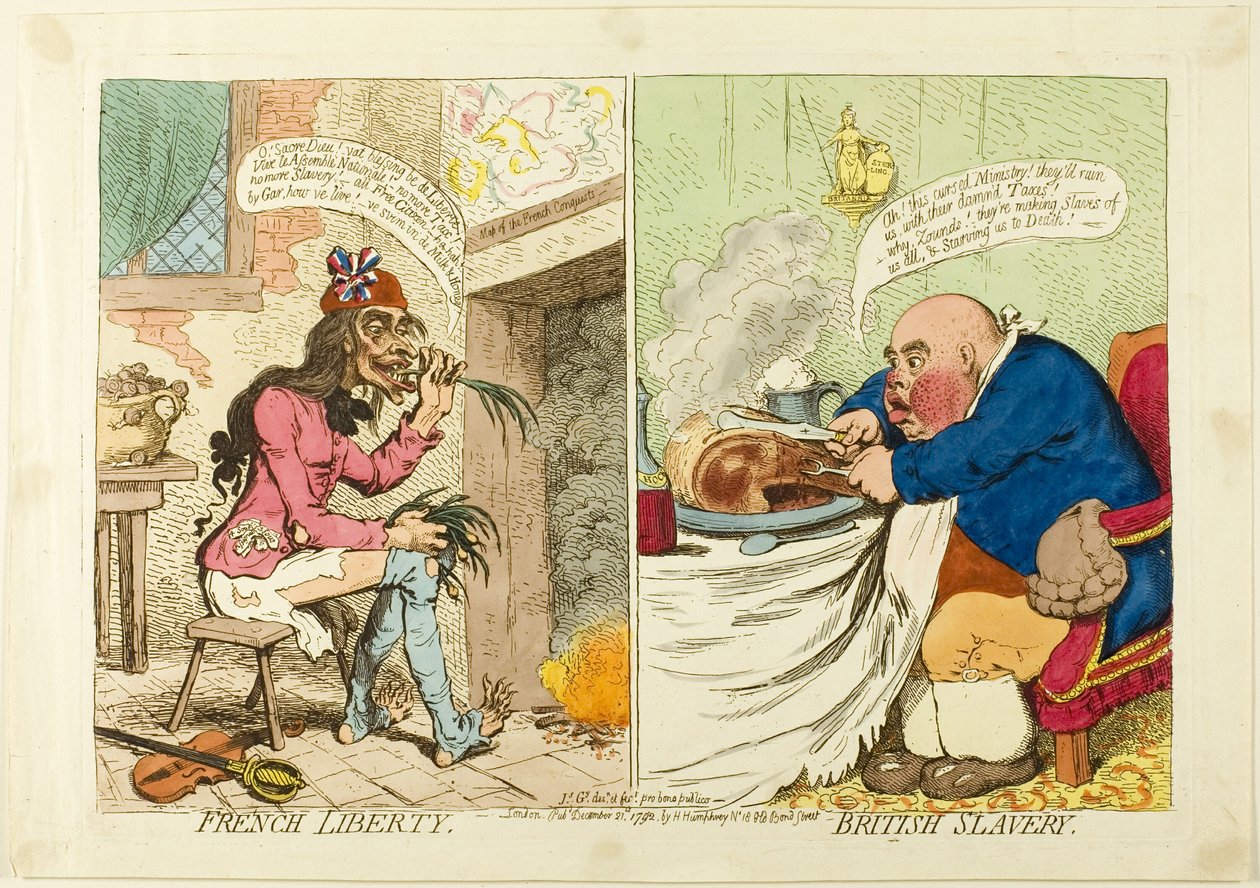 Fransk frihet, brittiskt slaveri av James Gillray