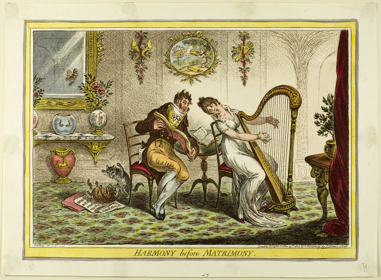 Harmoni före äktenskap av James Gillray
