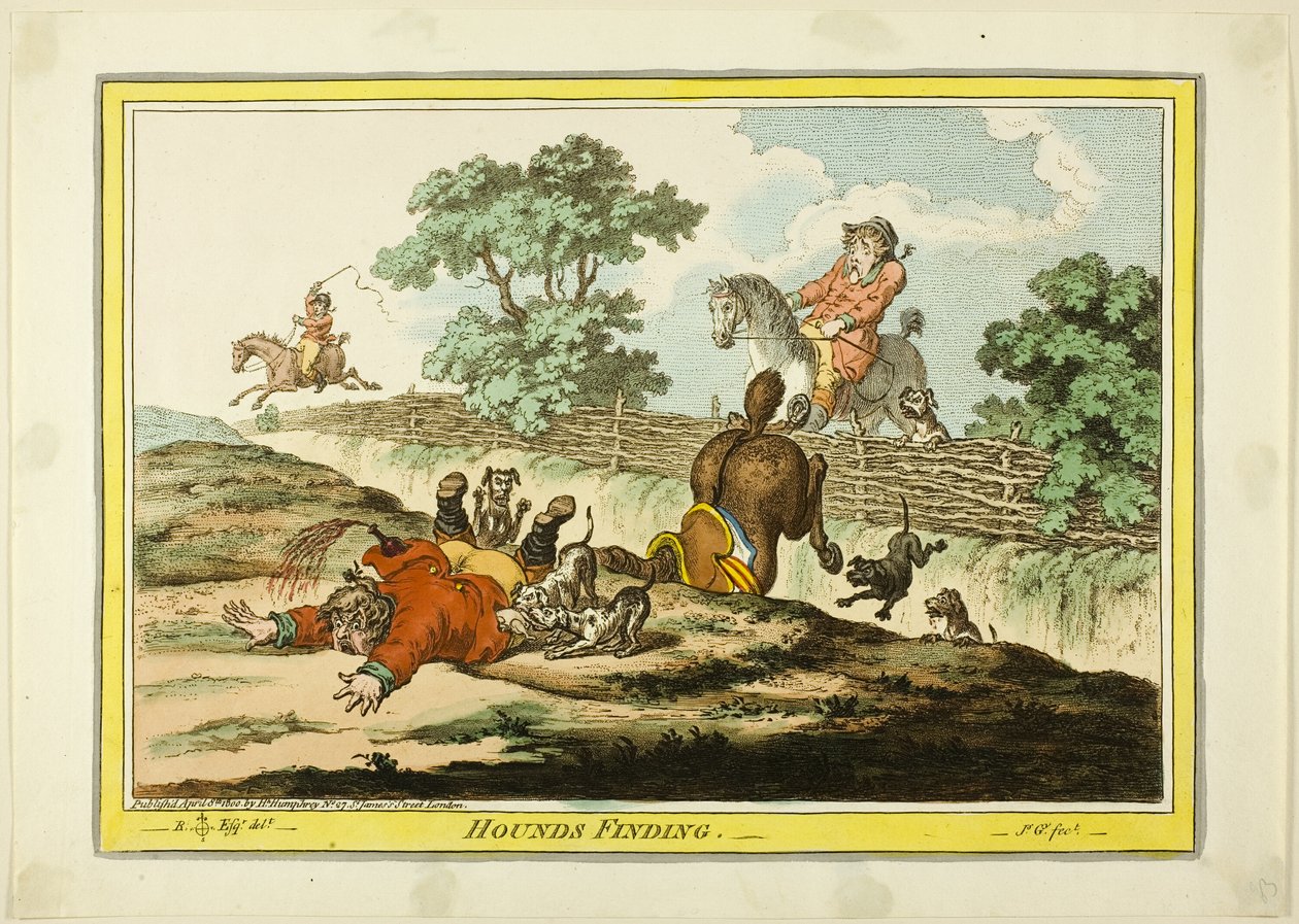 Hundar som hittar av James Gillray