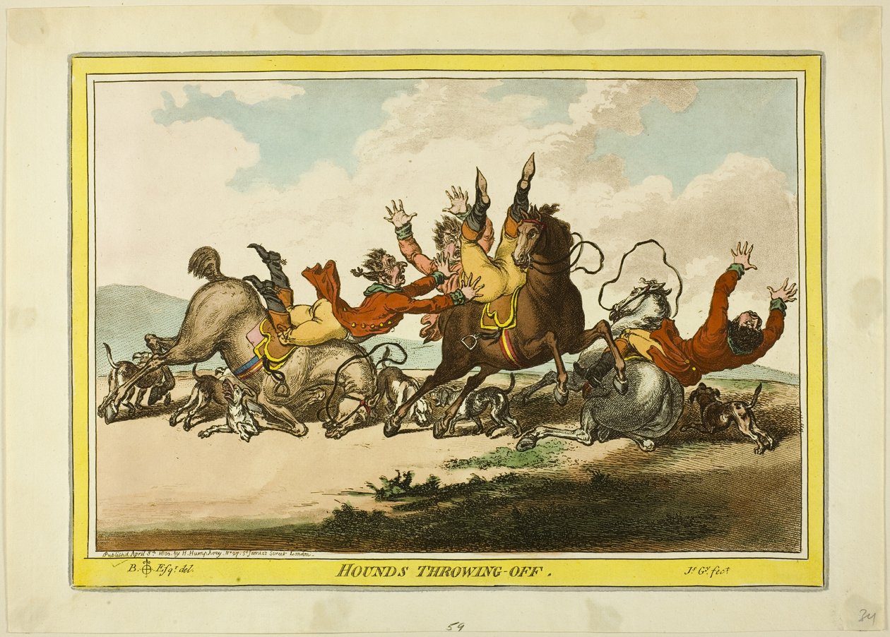 Hundar som kastar av sig av James Gillray