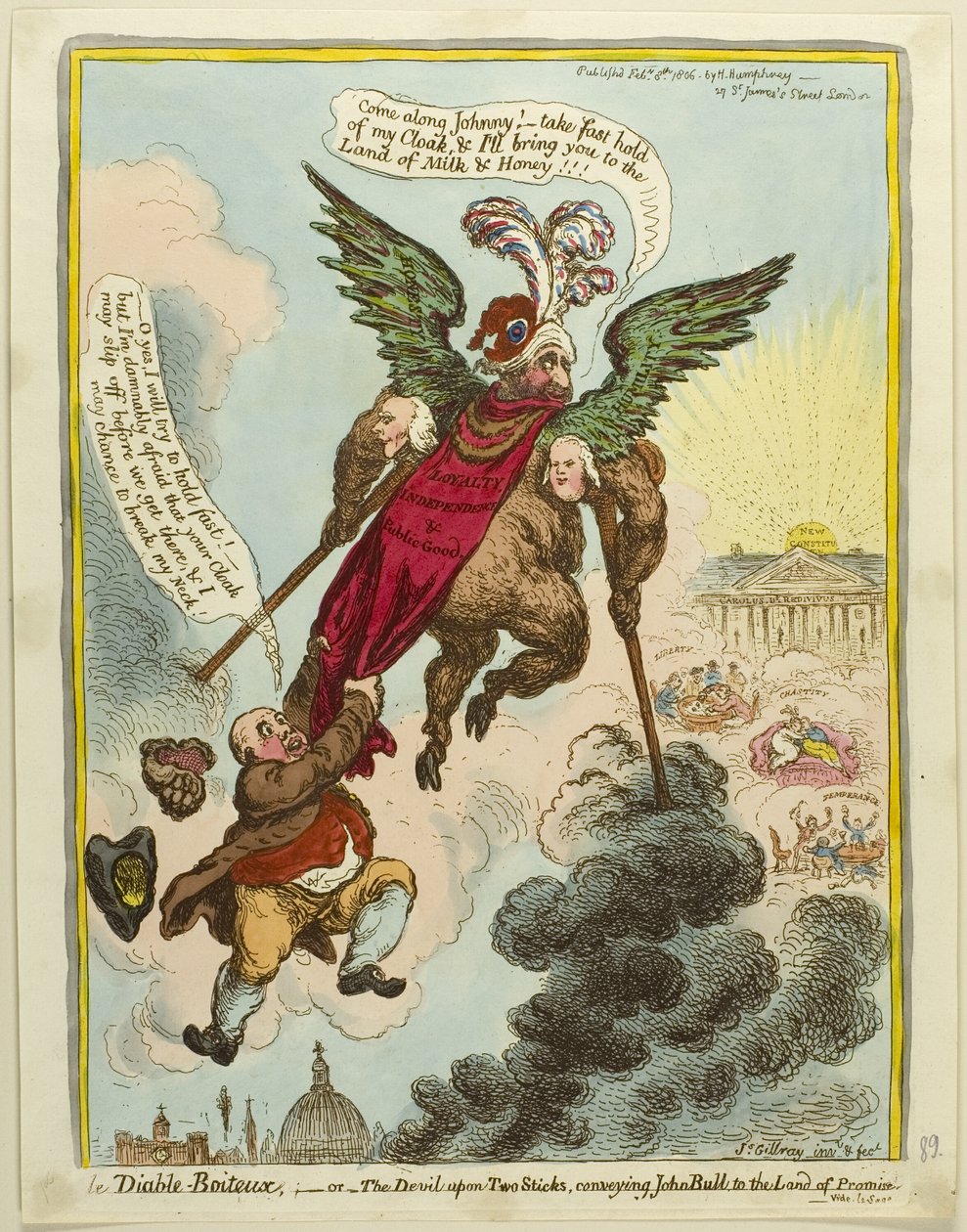Den Djävulslama av James Gillray