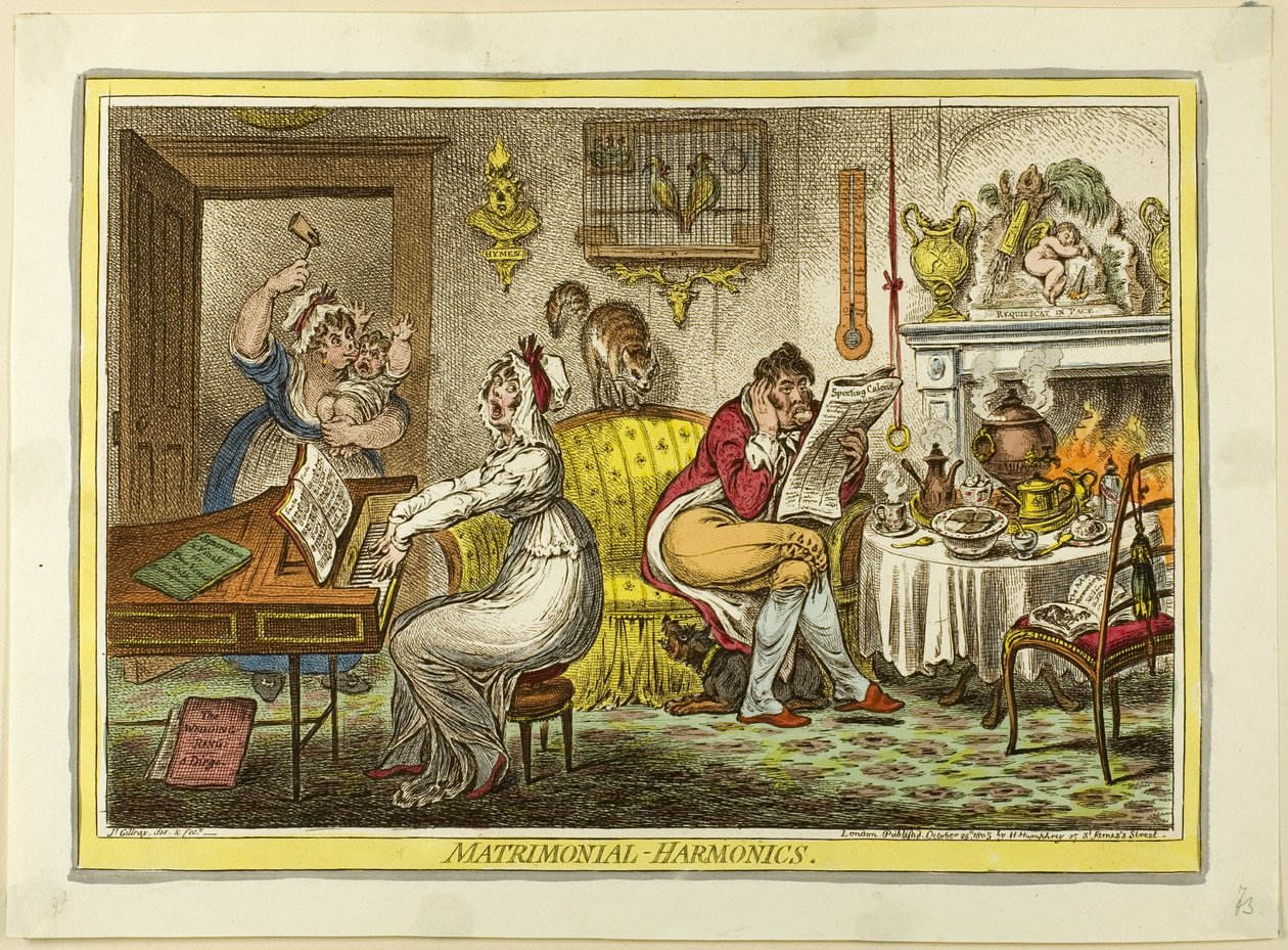 Äktenskap-Harmonik av James Gillray