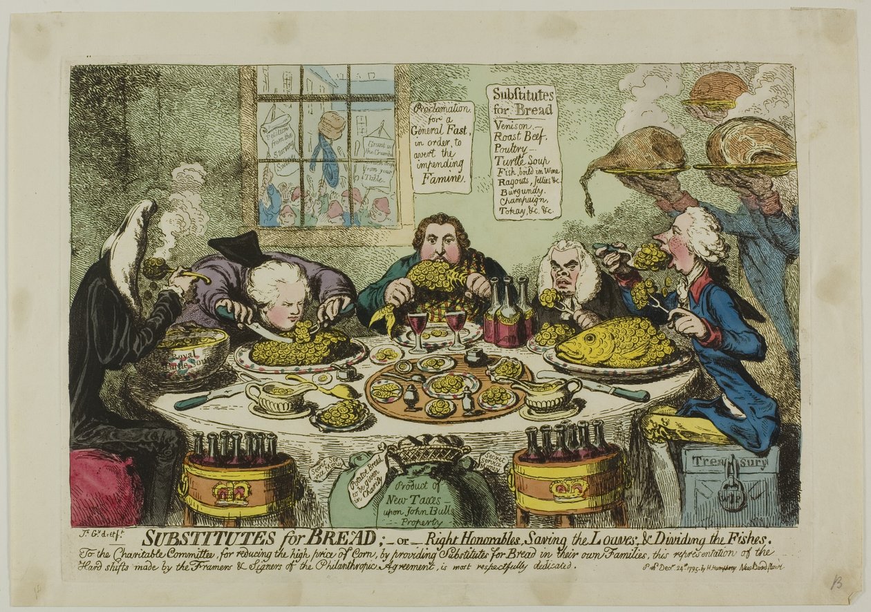 Ersättare för bröd av James Gillray